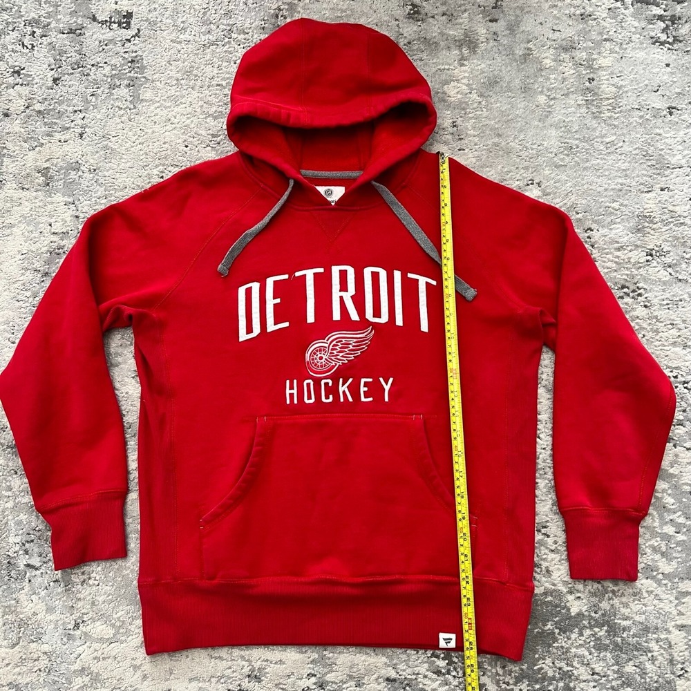 Hoodie Detroit Red Wings Mens M NHL Spellout Logo Hockey Pullover Fanatics